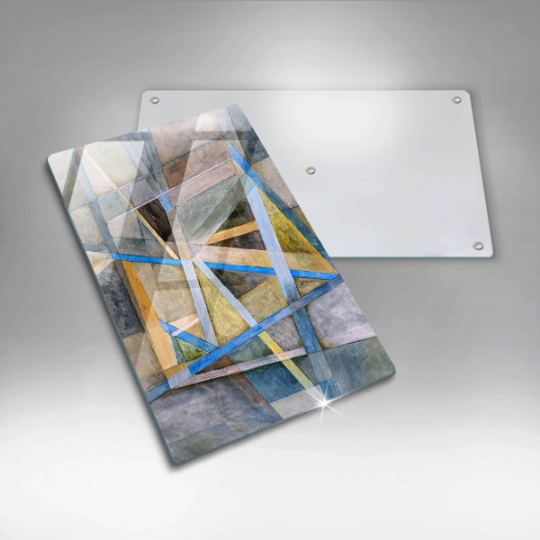 Glass worktop saver Painted abstraction lines