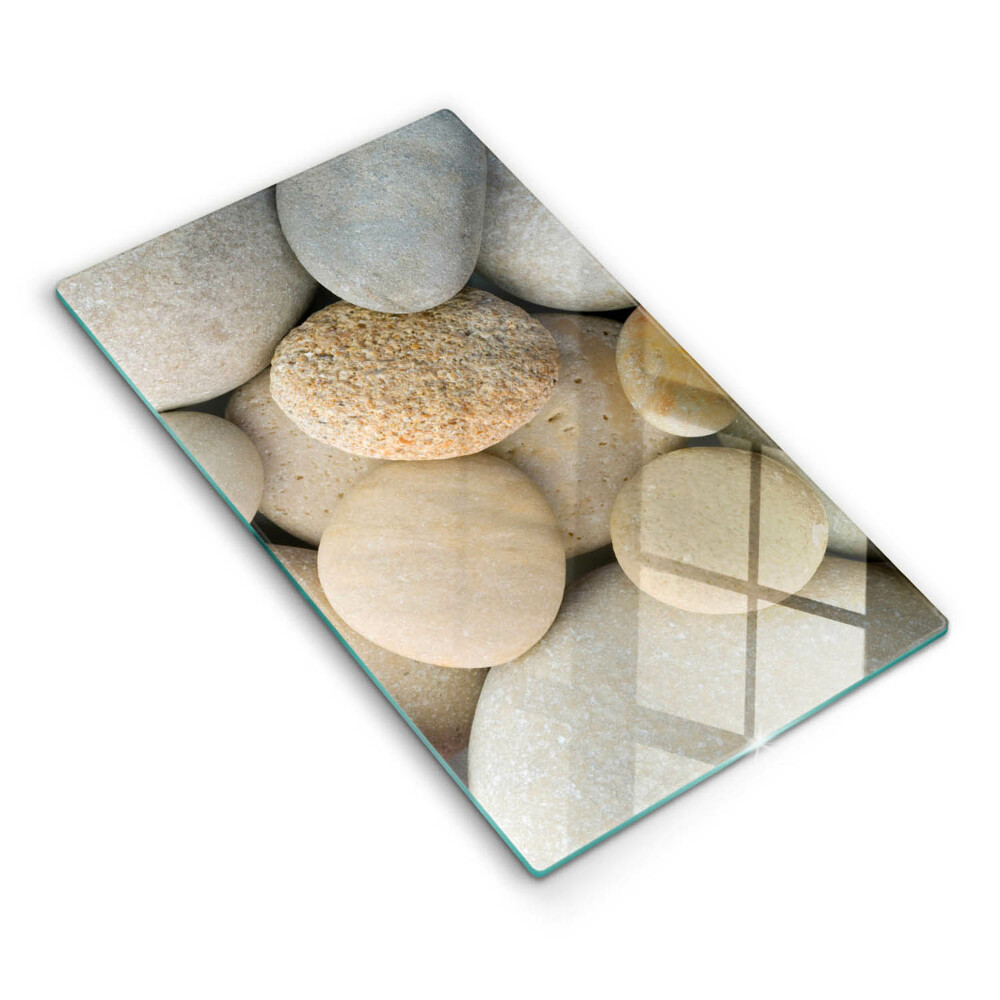 Glass worktop saver Oval stone pattern