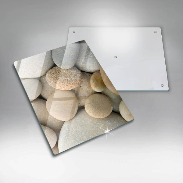 Glass worktop saver Oval stone pattern