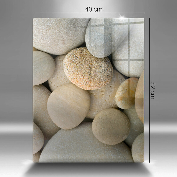 Glass worktop saver Oval stone pattern