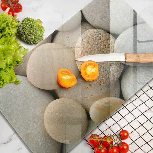 Glass worktop saver Oval stone pattern