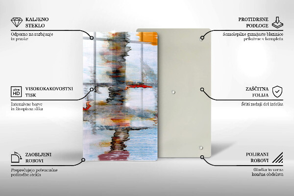 Glass worktop saver Paints abstraction