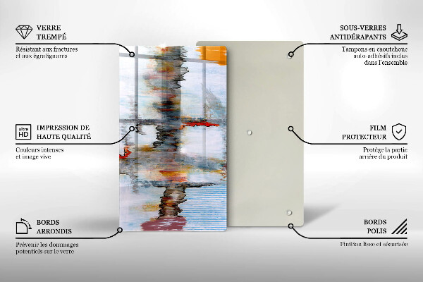 Glass worktop saver Paints abstraction