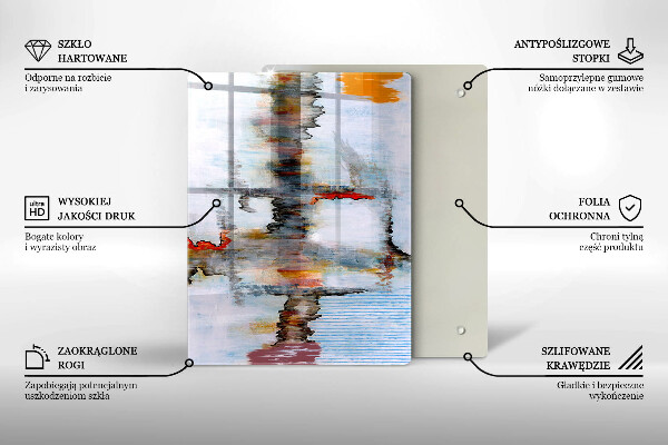 Glass worktop saver Paints abstraction