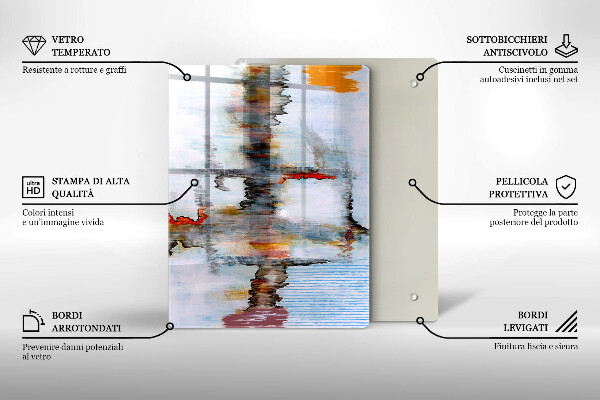 Glass worktop saver Paints abstraction