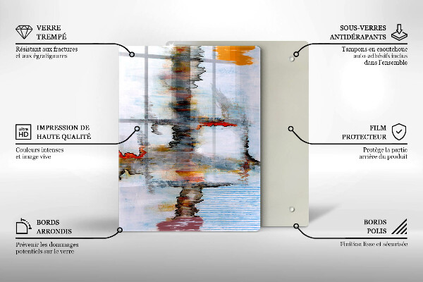 Glass worktop saver Paints abstraction