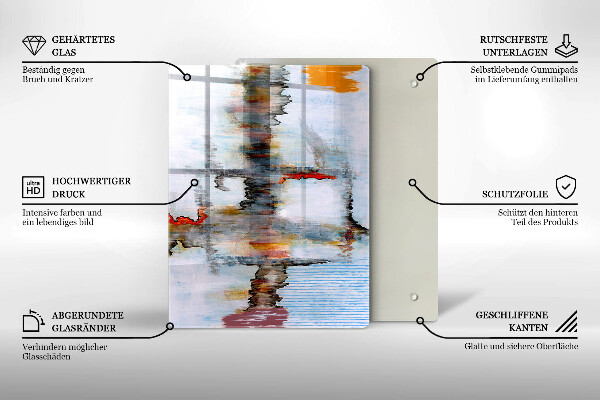 Glass worktop saver Paints abstraction