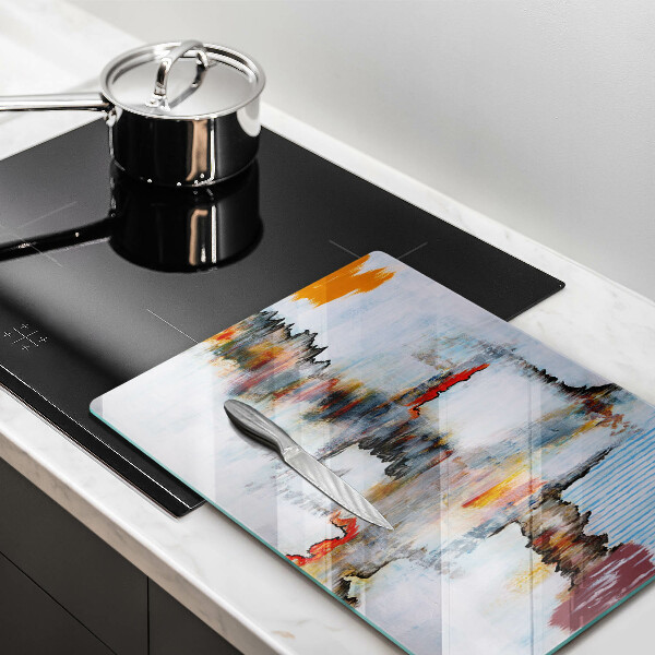 Glass worktop saver Paints abstraction