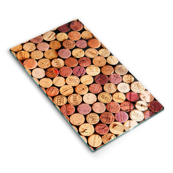 Glass worktop saver Wine corks pattern