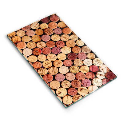 Glass worktop saver Wine corks pattern