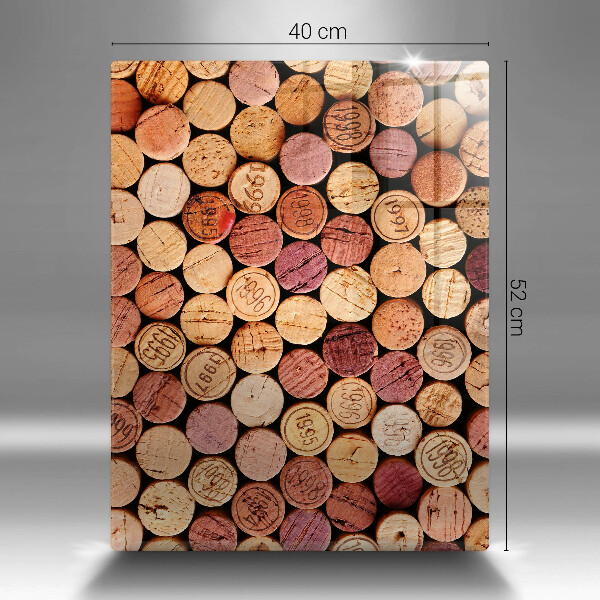 Glass worktop saver Wine corks pattern