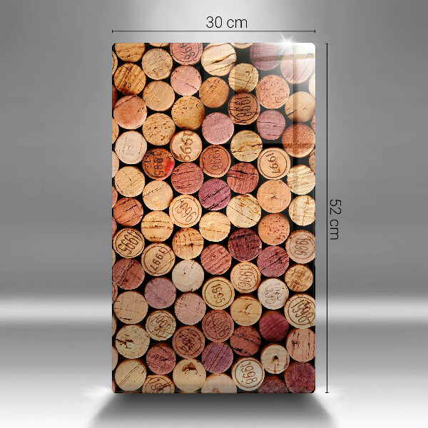 Glass worktop saver Wine corks pattern