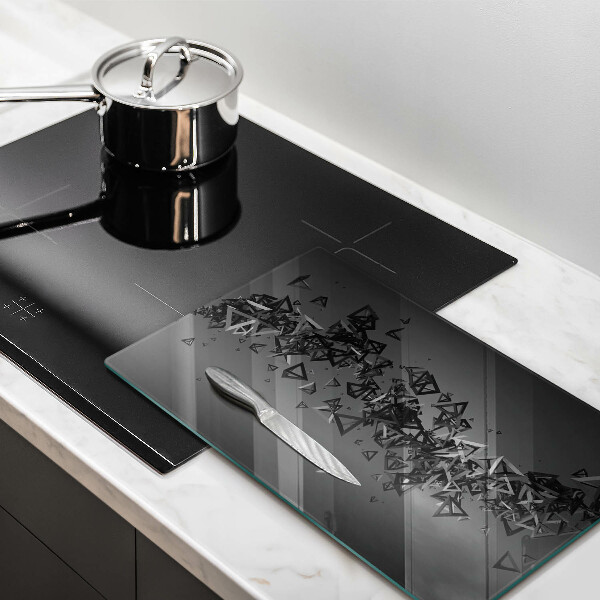 Glass worktop saver Abstraction 3D shapes