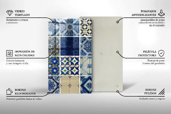 Glass worktop saver Decorative tiles