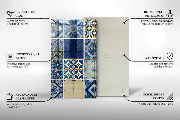 Glass worktop saver Decorative tiles