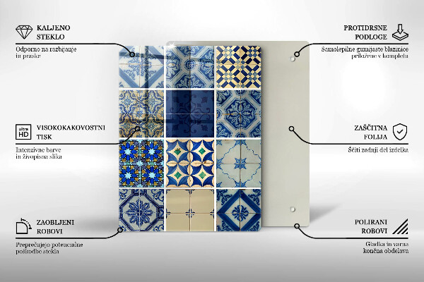 Glass worktop saver Decorative tiles