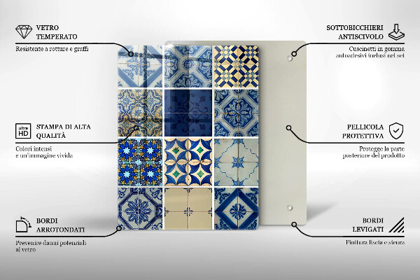 Glass worktop saver Decorative tiles