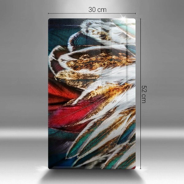 Glass worktop saver Boho bird feathers