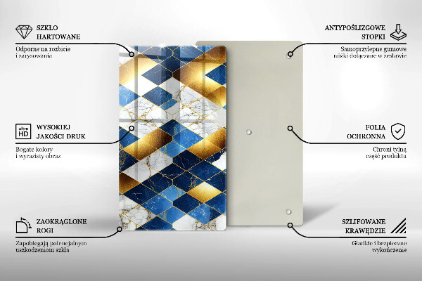 Kitchen countertop cover Golden Rombs Marble