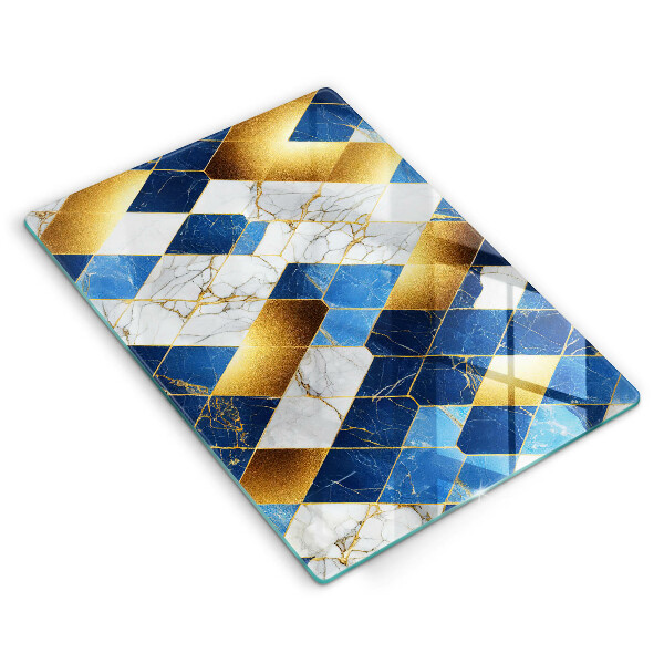Kitchen countertop cover Golden Rombs Marble