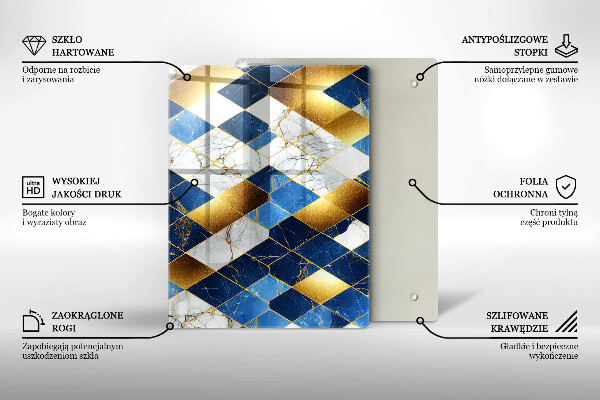 Kitchen countertop cover Golden Rombs Marble