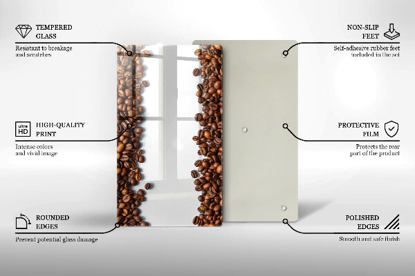 Glass worktop saver Grain coffee