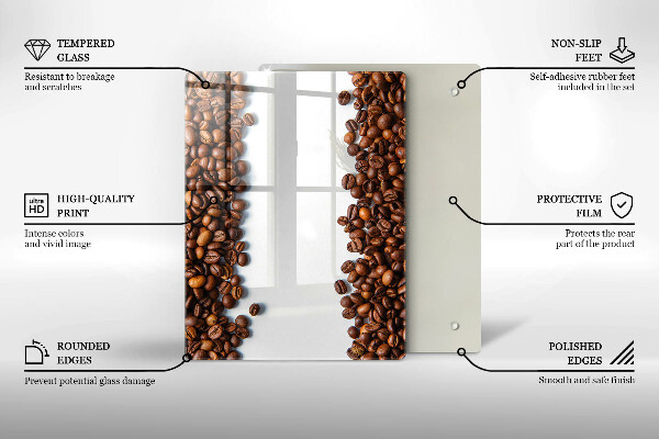 Glass worktop saver Grain coffee