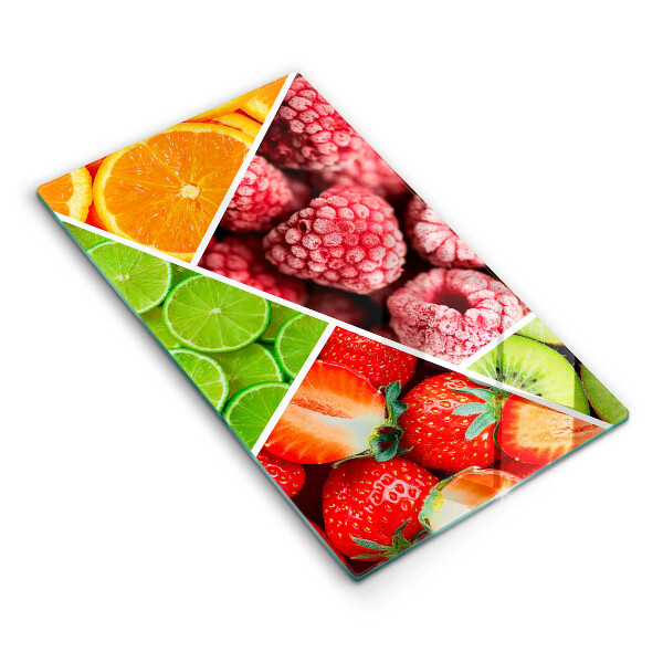 Glass worktop saver Colorful fruit