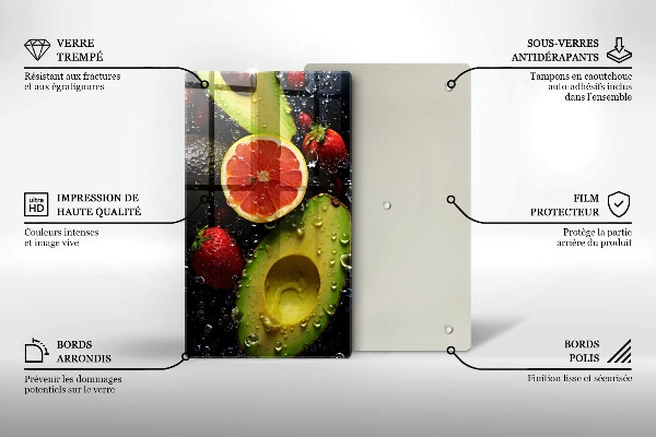 Glass worktop saver Fruits and vegetables