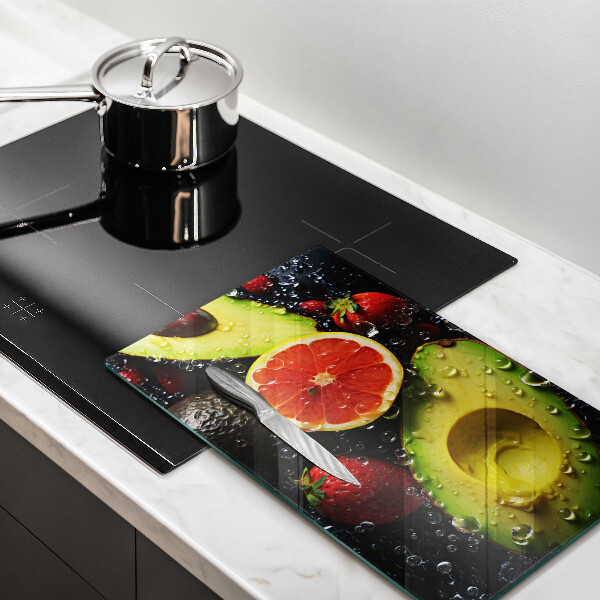 Glass worktop saver Fruits and vegetables