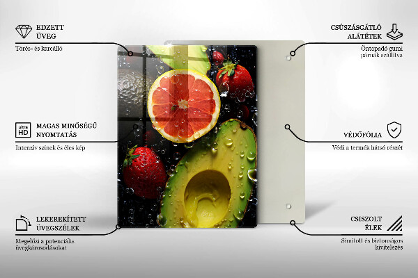 Glass worktop saver Fruits and vegetables