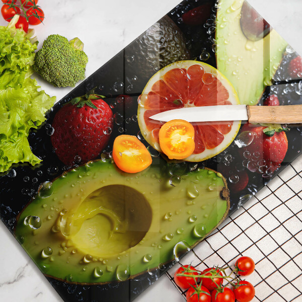 Glass worktop saver Fruits and vegetables