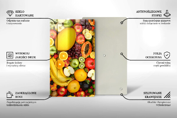 Glass worktop saver Fruit collection