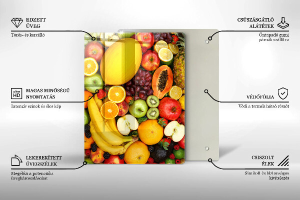 Glass worktop saver Fruit collection