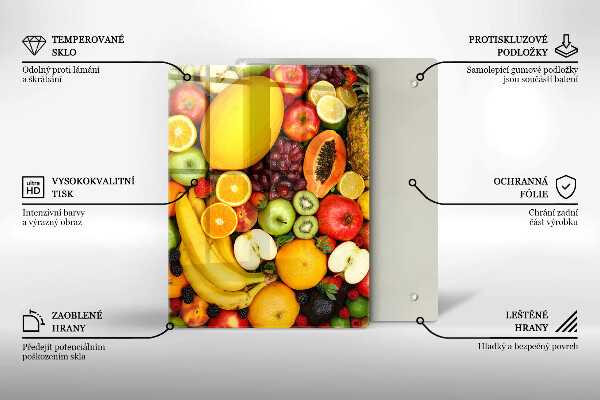 Glass worktop saver Fruit collection