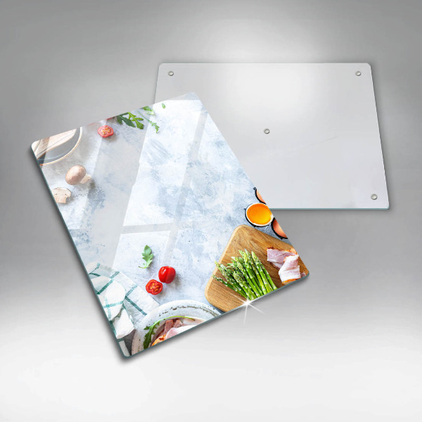 Glass worktop saver Ingredients in the kitchen