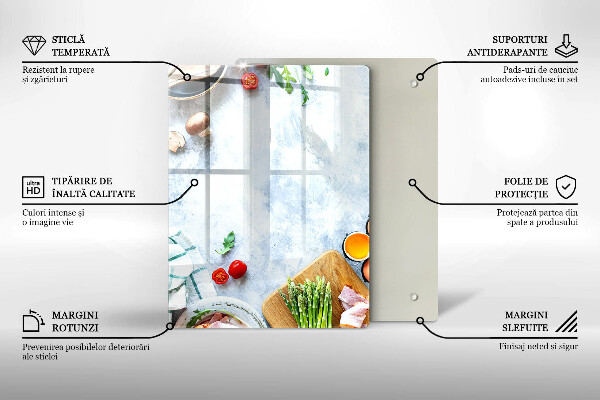 Glass worktop saver Ingredients in the kitchen