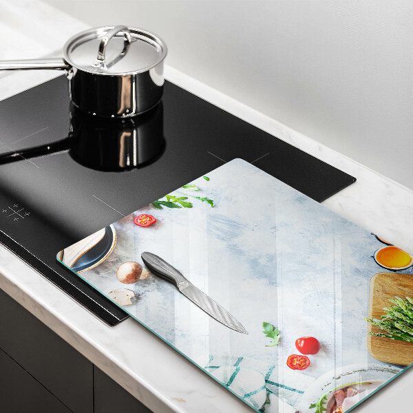 Glass worktop saver Ingredients in the kitchen