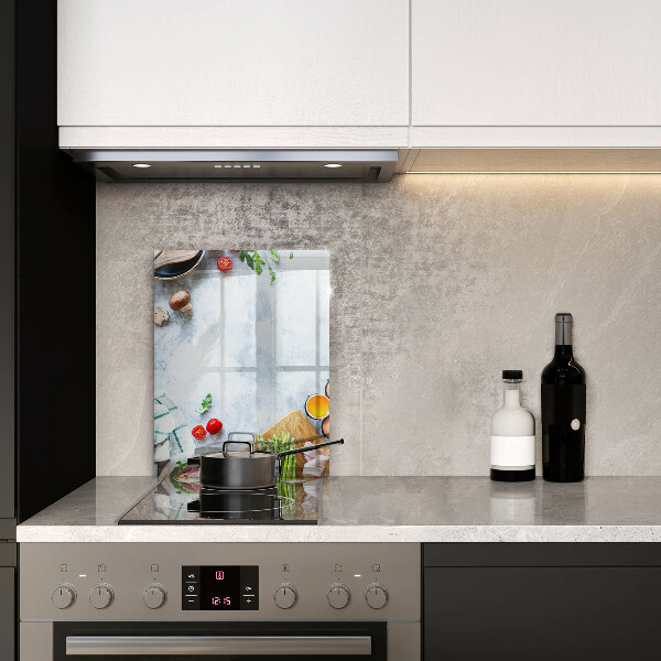 Glass worktop saver Ingredients in the kitchen