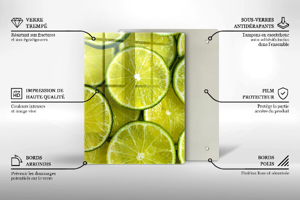 Work surface savers Lime slices