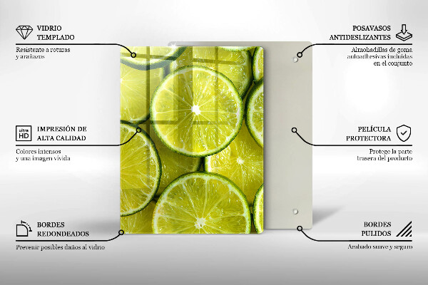 Work surface savers Lime slices