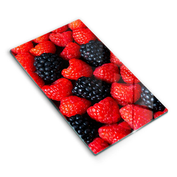 Glass worktop saver Raspberries and blackberries