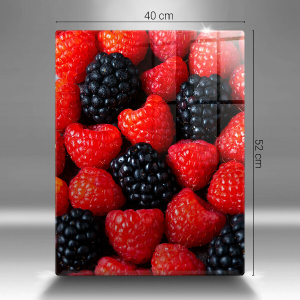 Glass worktop saver Raspberries and blackberries