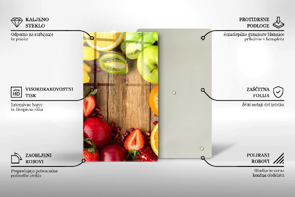 Glass worktop saver Fresh fruit