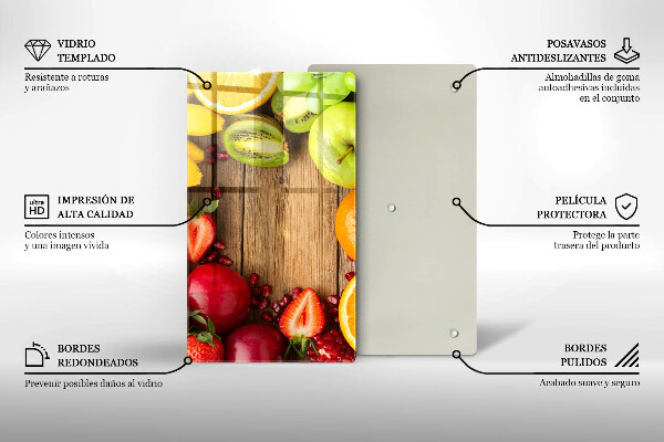 Glass worktop saver Fresh fruit