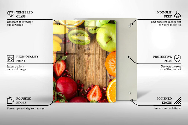 Glass worktop saver Fresh fruit