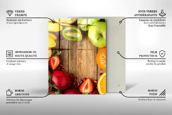Glass worktop saver Fresh fruit