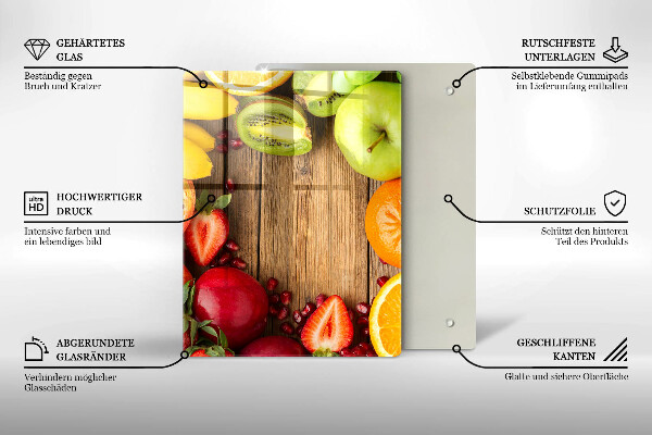 Glass worktop saver Fresh fruit