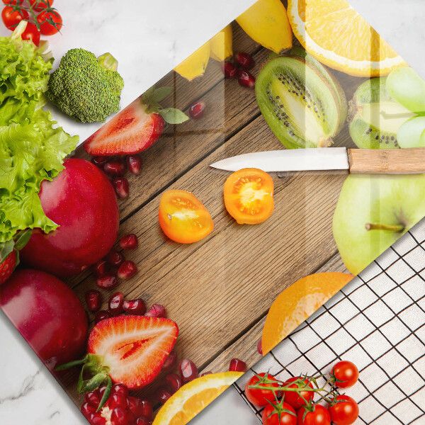 Glass worktop saver Fresh fruit