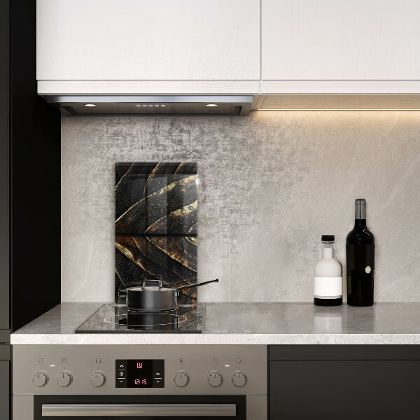 Glass worktop saver Golden leaf